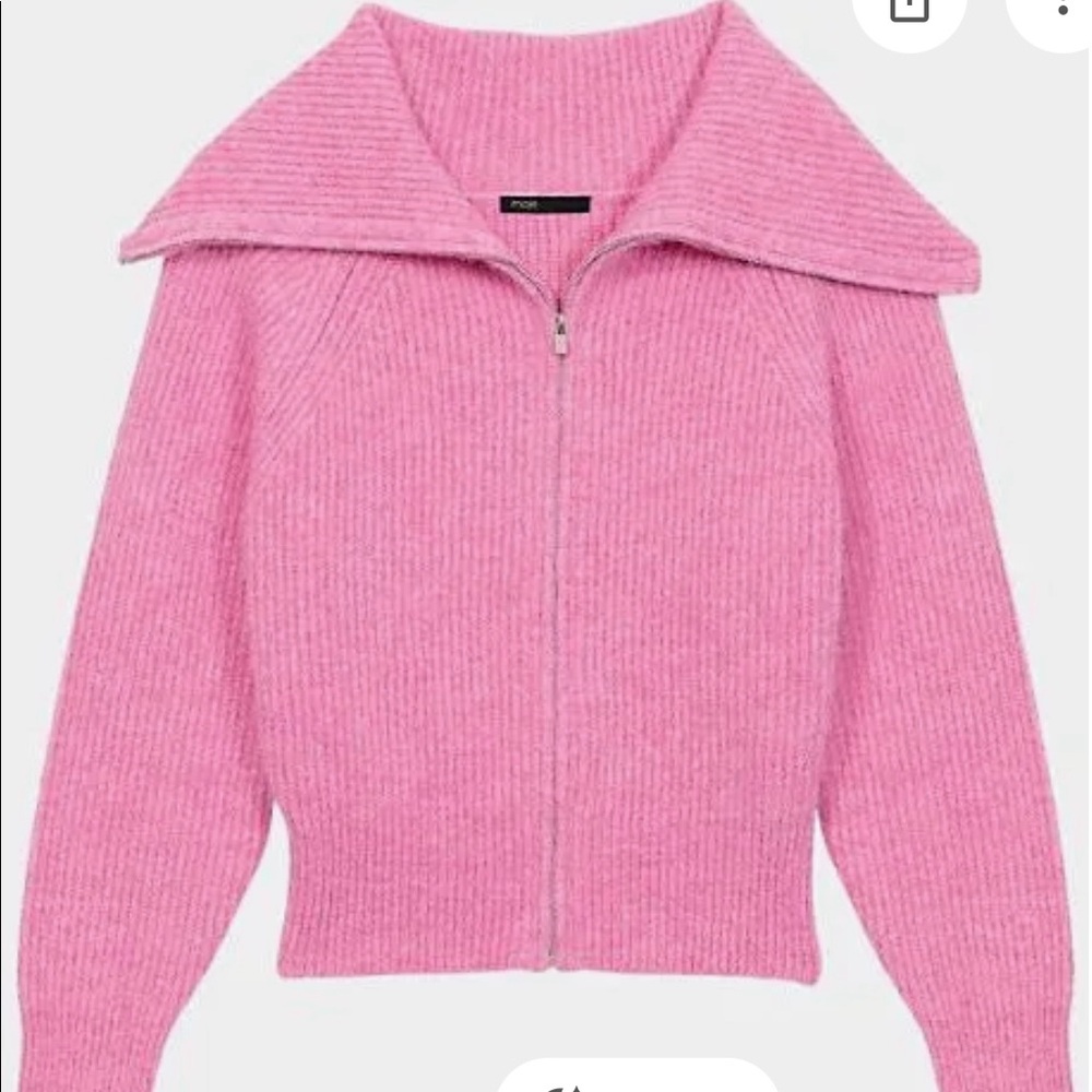 NWT Maje wool-blend zip cardigan Size 2 (medium).
